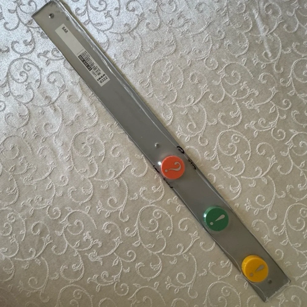 IKEA Metal Bar With Five Stainless Steel Magnetic Storage Containers Clear Lids